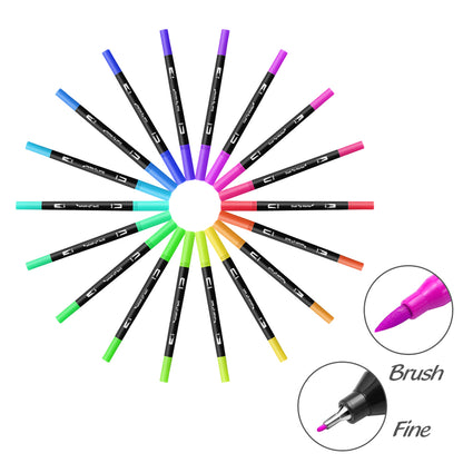 Water colour markers used for adult colouring books and sketches