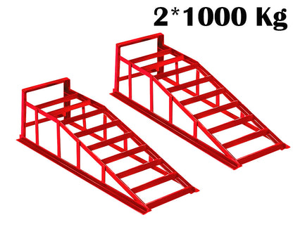 Close up of tyre brake feature on car ramps 2000kg pair