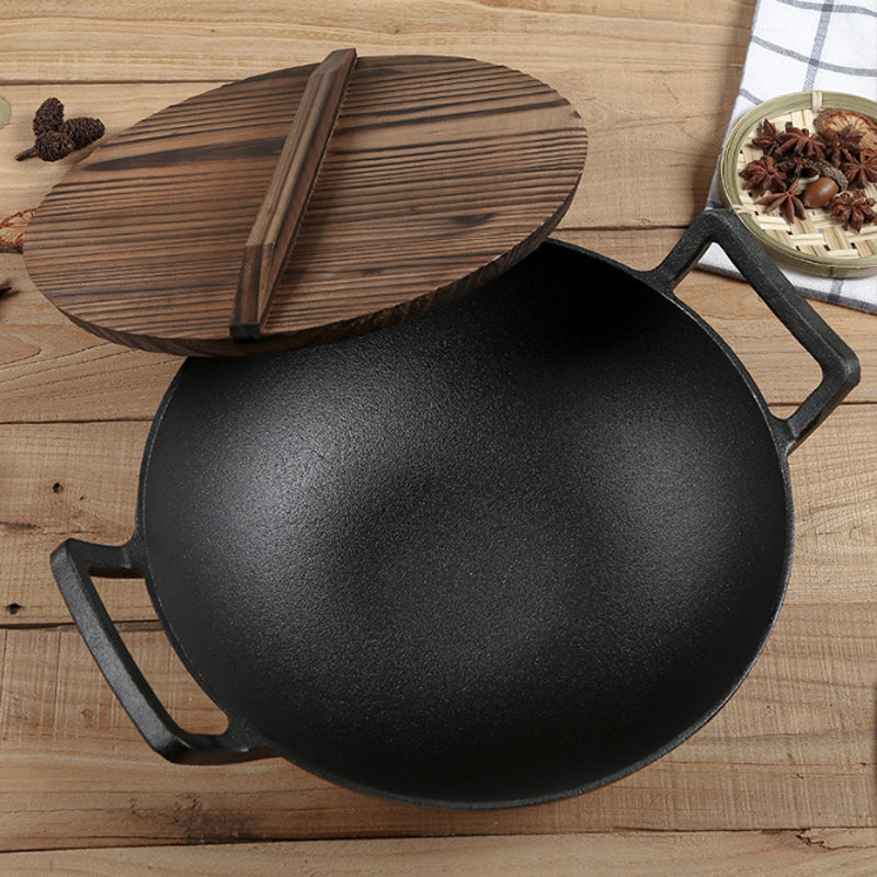 Cast Iron Wok Pan