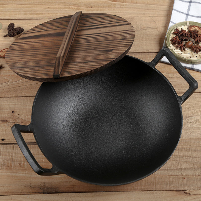 Cast Iron Wok Pan