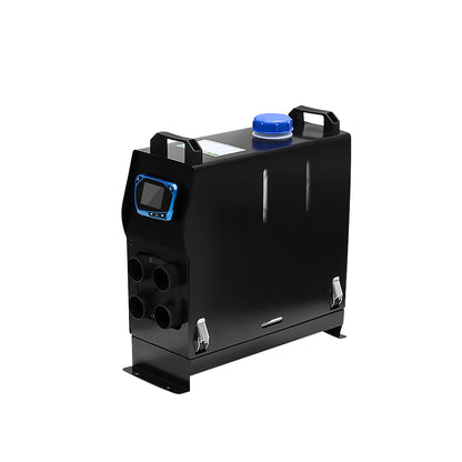 Remote control held in hand for diesel air heating unit operation