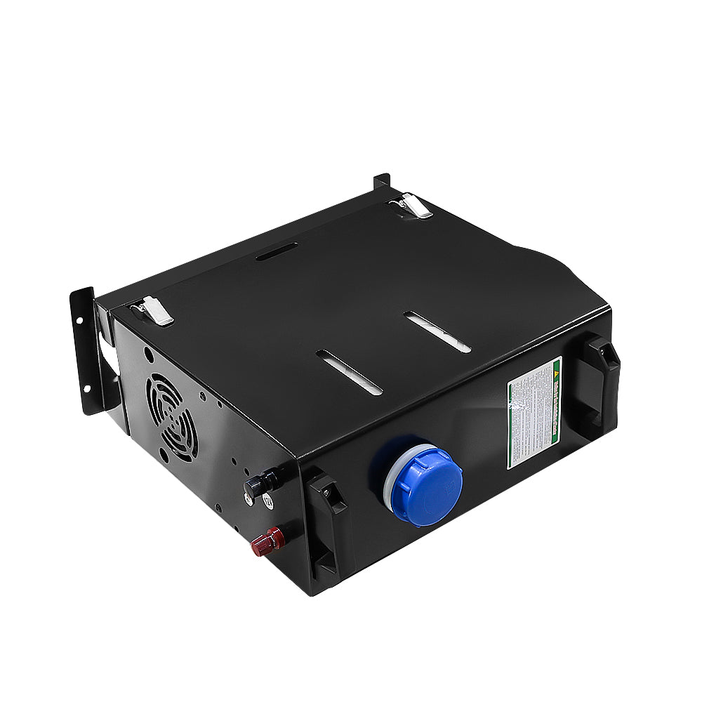 Remote control held in hand for diesel air heating unit operation