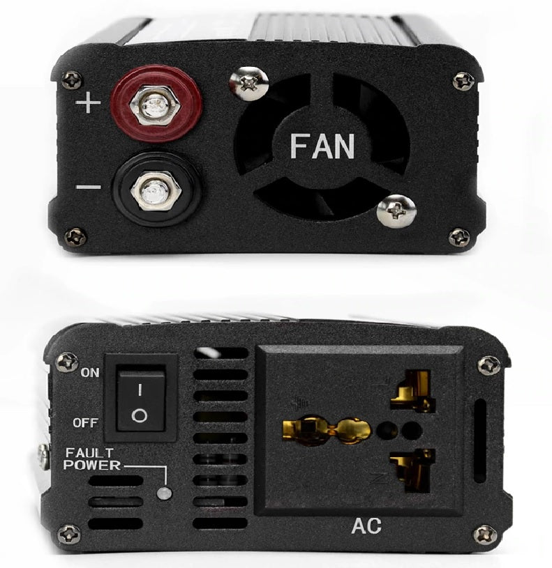 Pure sine wave inverter 1000W 12V installed in a vehicle power setup