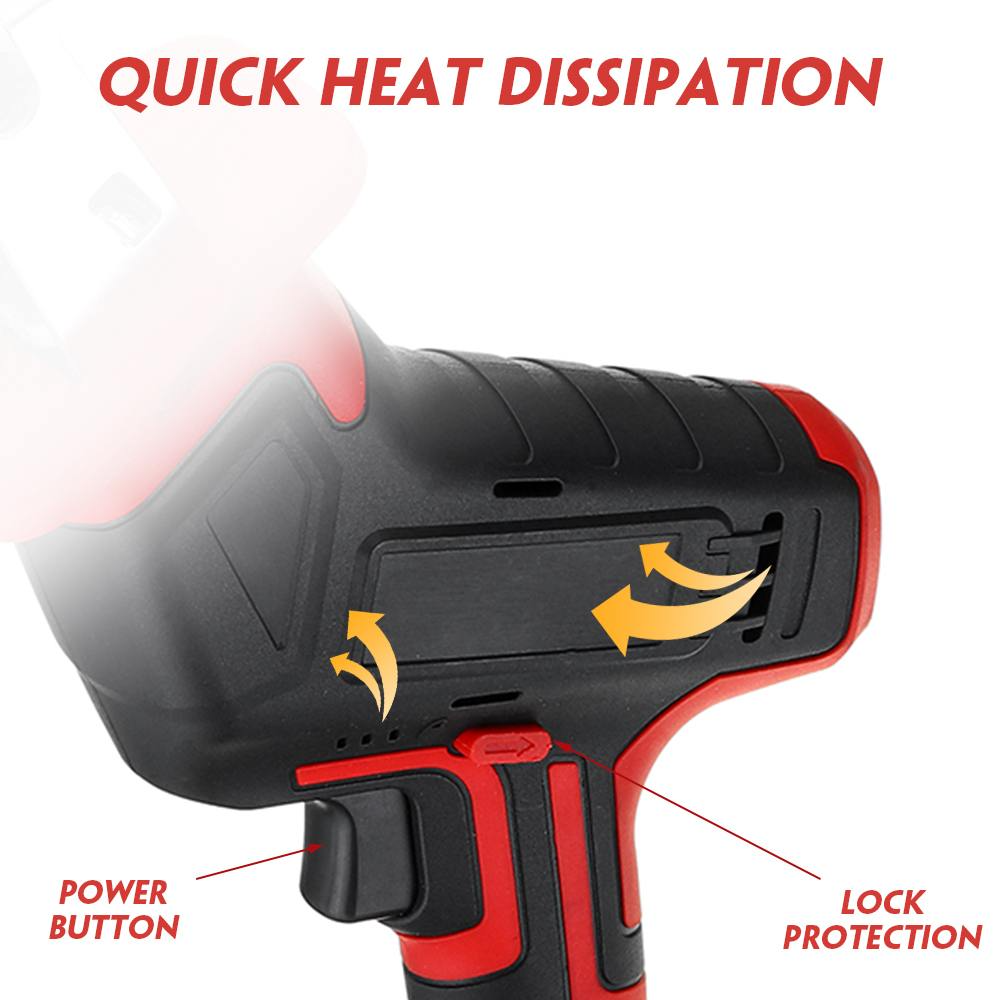 Dual 6Ah batteries for cordless reciprocating saw power