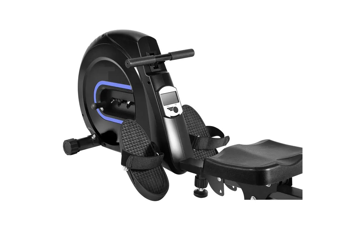 Rowing machine pedals with adjustable straps for secure foot placement