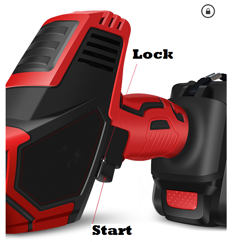 Fast charger with battery level display for saw