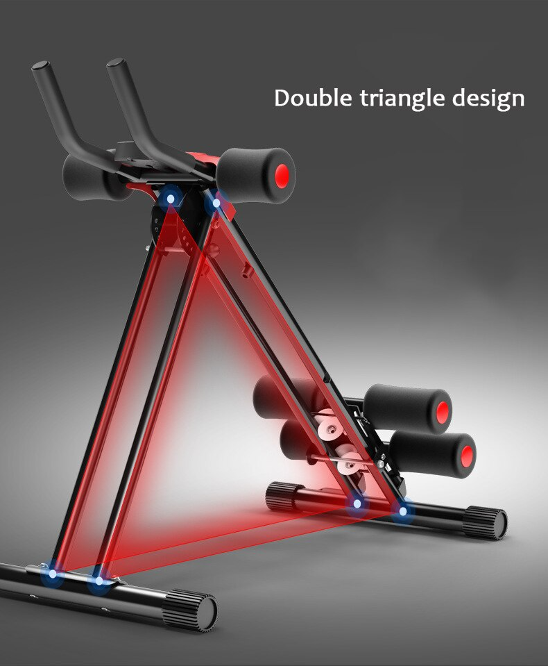 Abdominal trainer placed in home gym setting with black colour