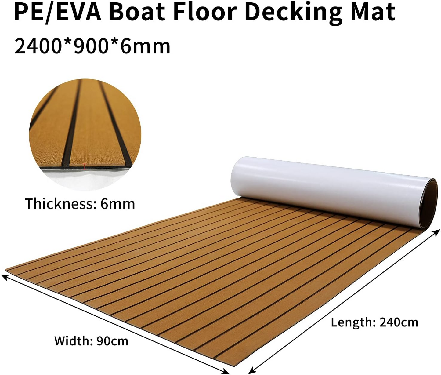 Marine Carpet Teak Boat Flooring Mat water resistant material close up