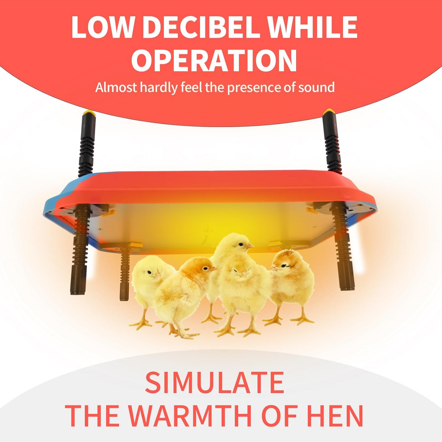 Underside of chicken heating plate brooder showing heating element