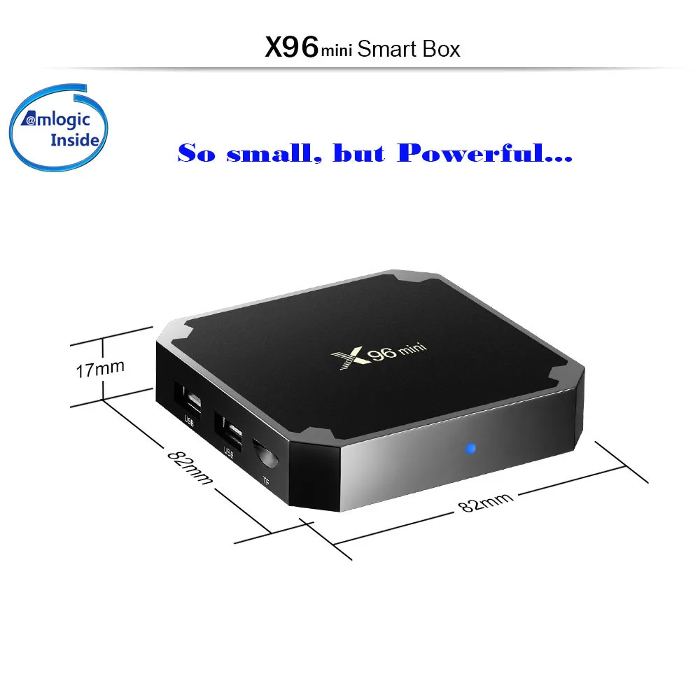 Back view showing HDMI and power connections on Android Smart TV Box