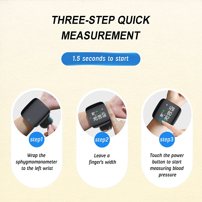 Lightweight blood pressure monitor held in hand for portability