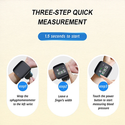 Lightweight blood pressure monitor held in hand for portability