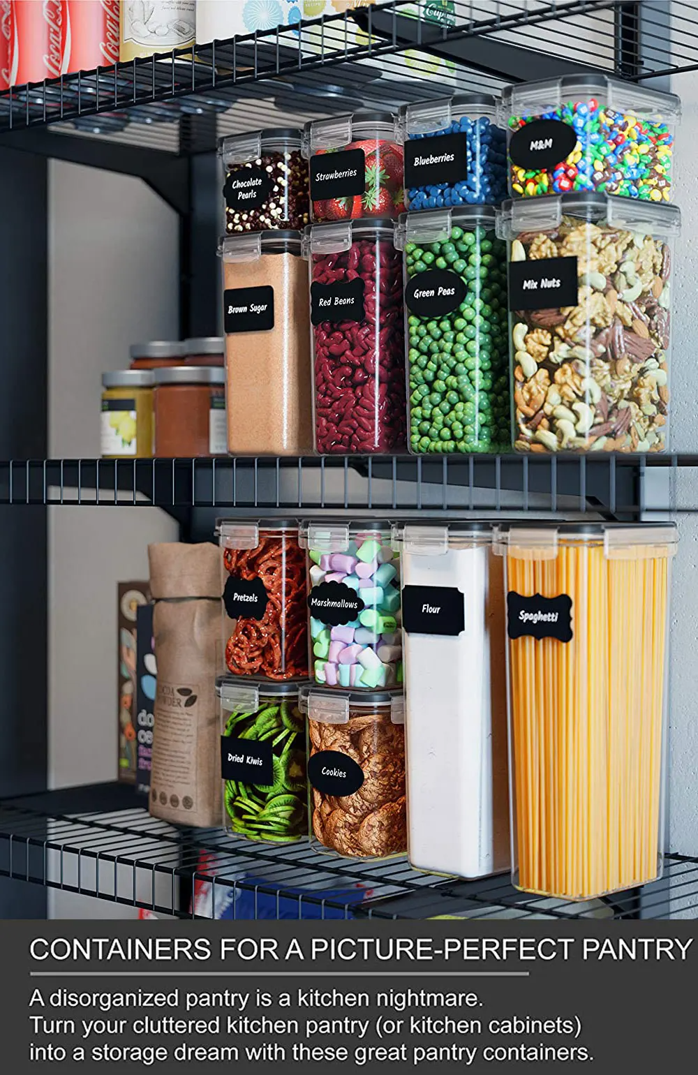 Food Storage Container Kitchen and Pantry Containers