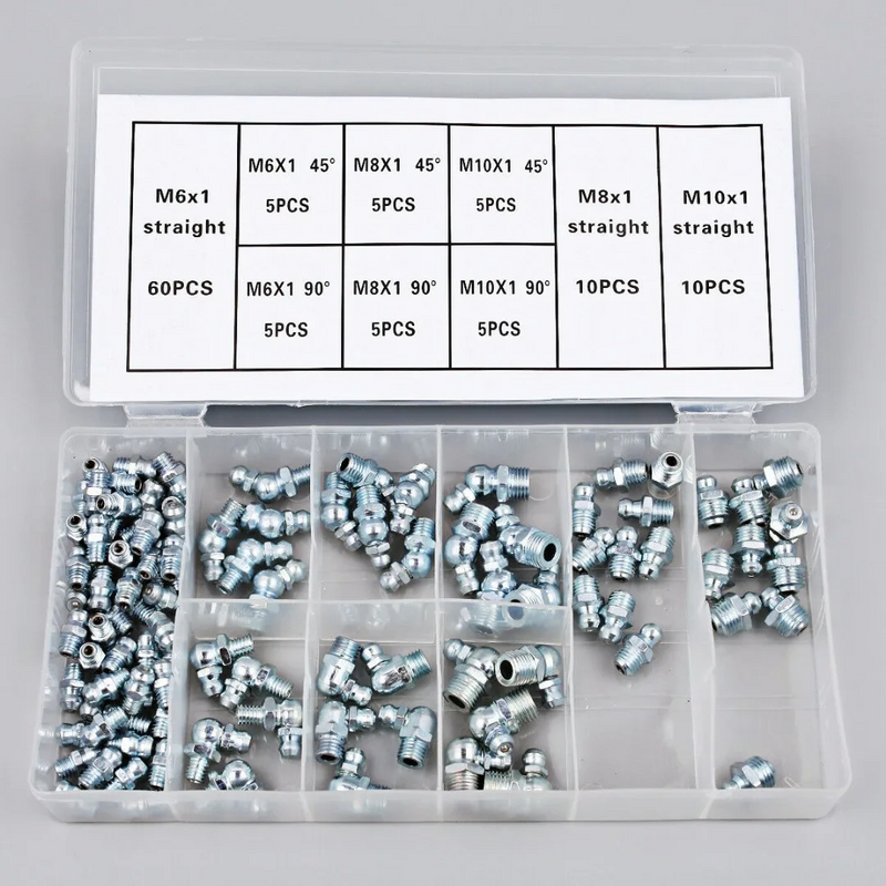 220pcs Hydraulic Grease Nipple Fitting Kit