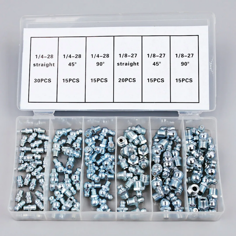 220pcs Hydraulic Grease Nipple Fitting Kit