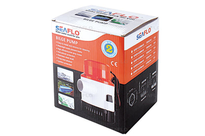 Bilge pump 3500GPH with anti-airlock protection feature visible