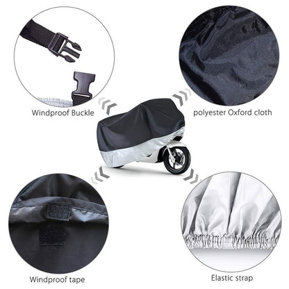 Top view of bike cover showing smooth water repellent surface