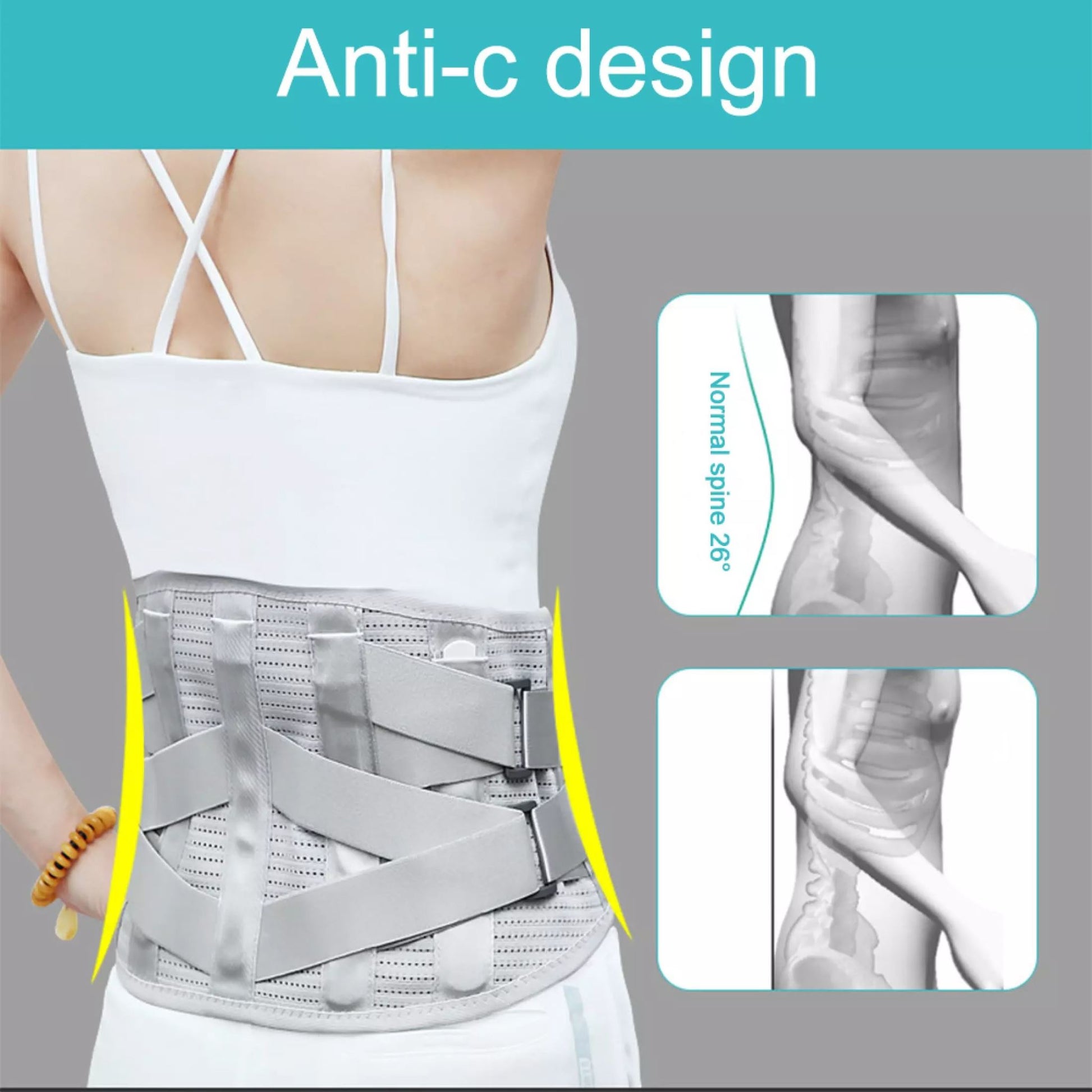 Adjustable hook and loop fastener on lumbar support belt
