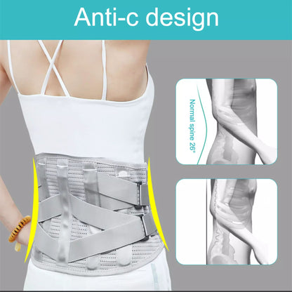 Adjustable hook and loop fastener on lumbar support belt