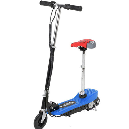 Close up of 8 inch wheels on kids electric scooter