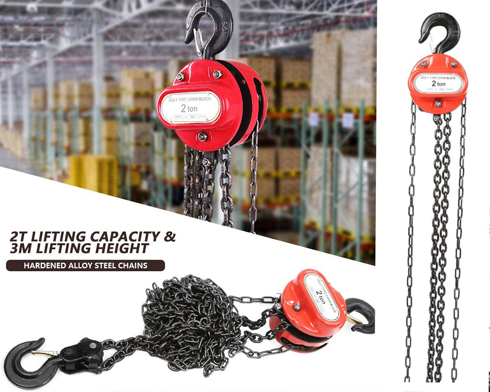 Chain Block & Tackle Hoist 3M 2Ton