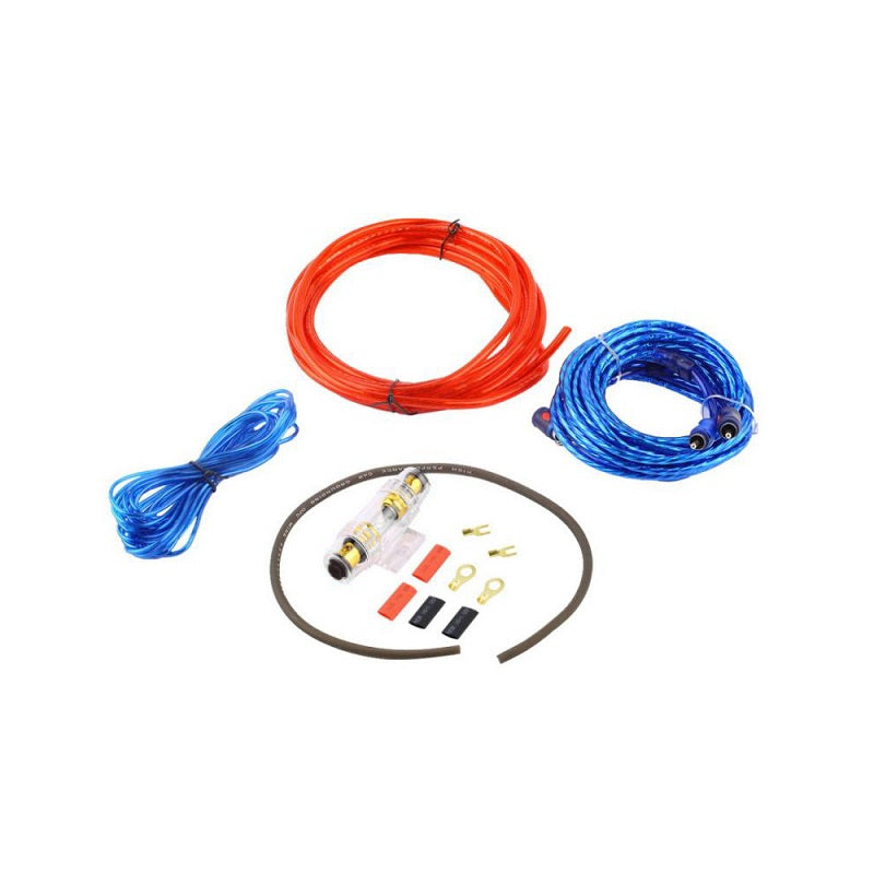 Wiring kit cables arranged for easy car installation