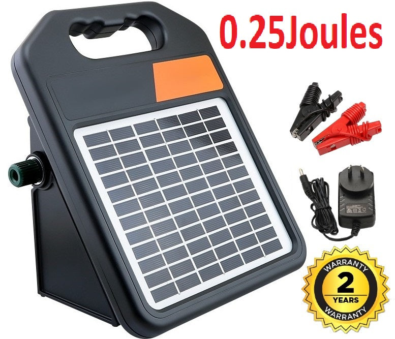 Close up of solar panel on solar fence energiser