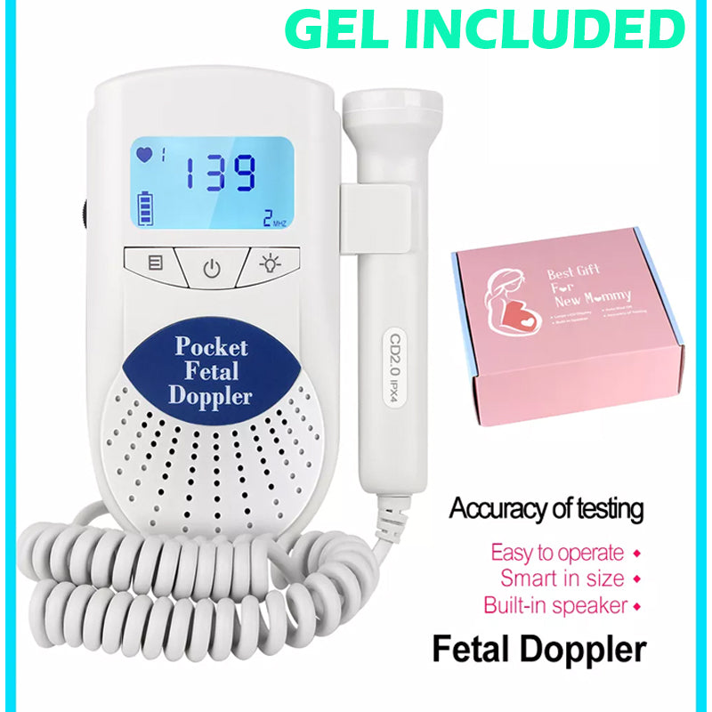 Close up of 2 MHz high sensitivity probe on fetal Doppler