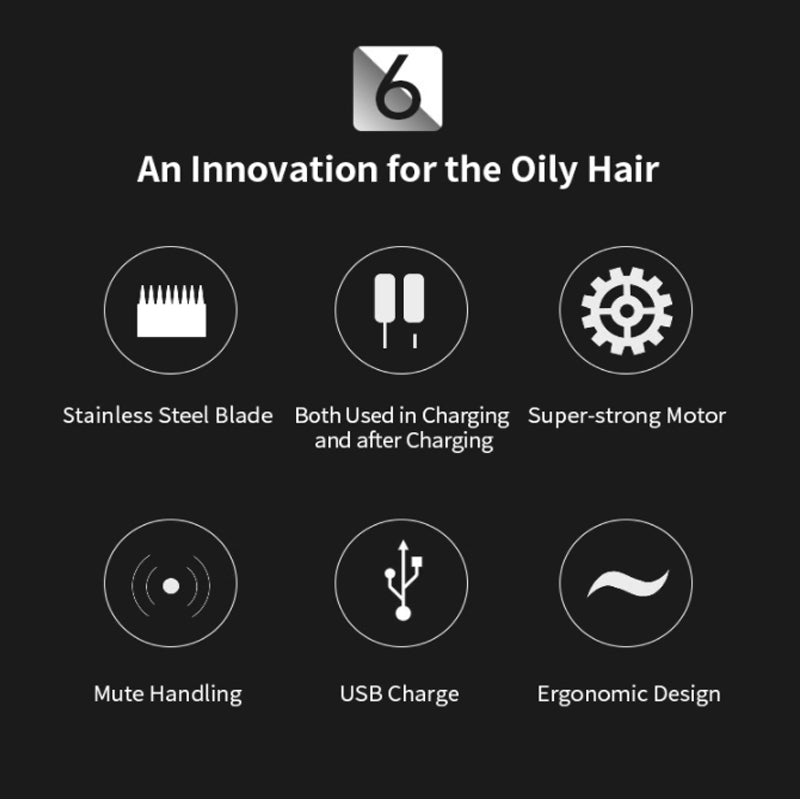 Side view of cordless rechargeable hair trimmer