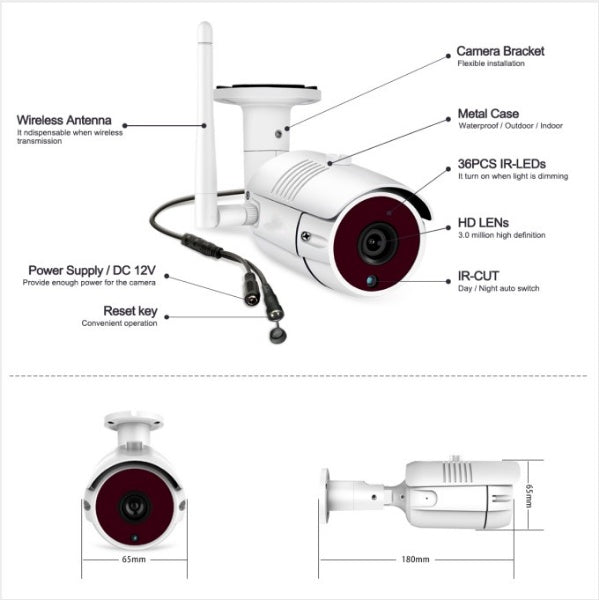 Security Camera System 2MP Wireless