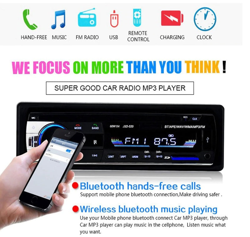 Car Stereo JSD-520 Bluetooth SD USB MP3 FM AUX receciver