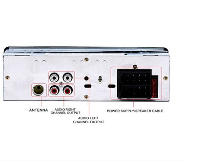 Back view of JSD-520 with RCA audio output sockets