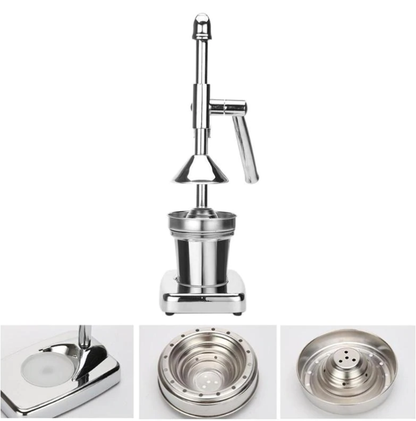 Manual Press Citrus Juicer Stainless Steel Silver