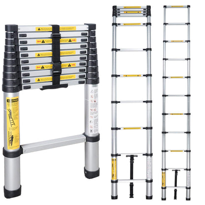 Folded telescopic ladder 32m compact for storage