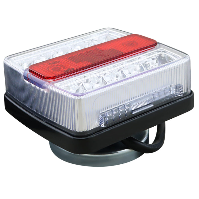 LED trailer tail lights with visible stop and indicator lights