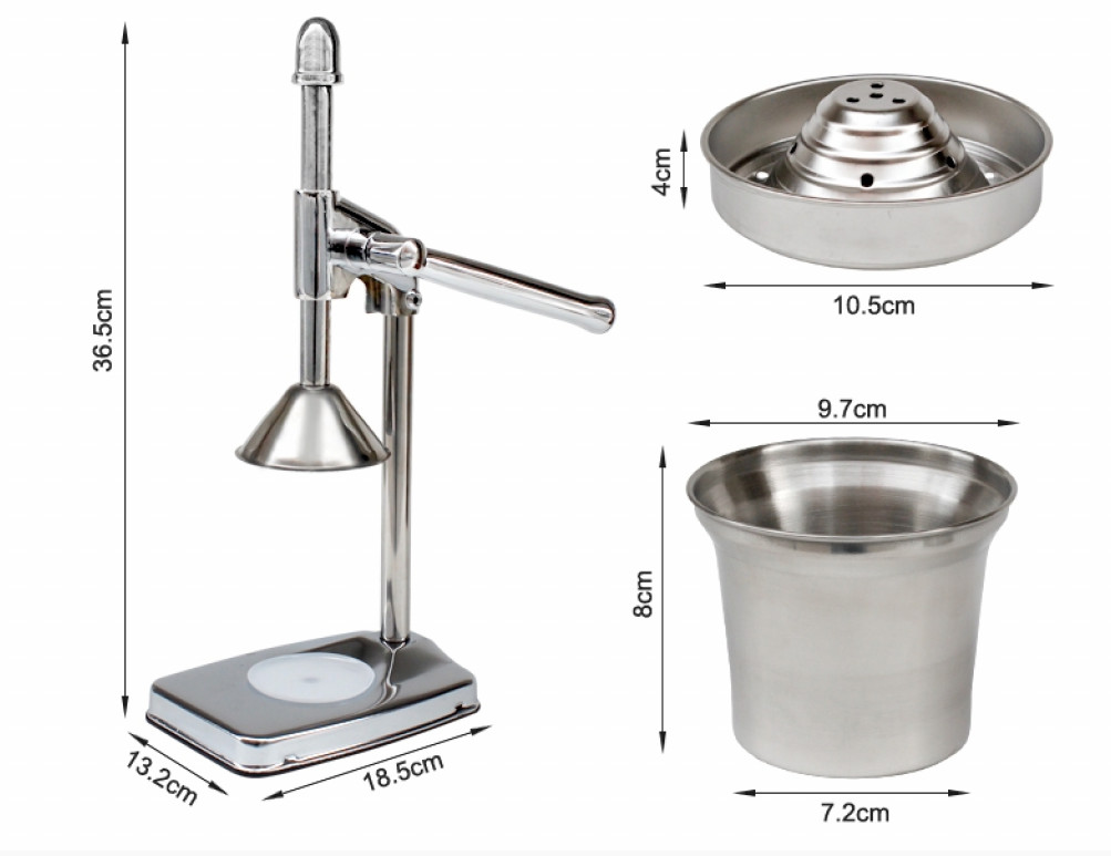 Manual Press Citrus Juicer Stainless Steel Silver