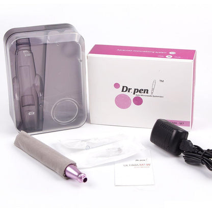 Derma Pen M7 with included power adapter for easy charging