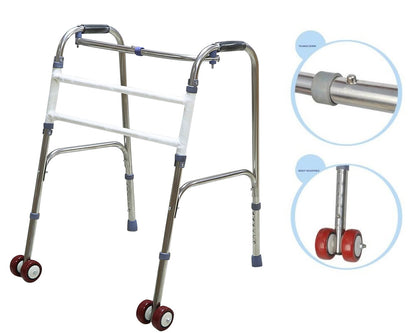 Close-up of polymer sponge grip on walking frame mobility walker