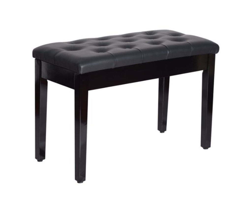 Side view of birchwood piano stool frame