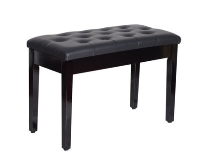Side view of birchwood piano stool frame