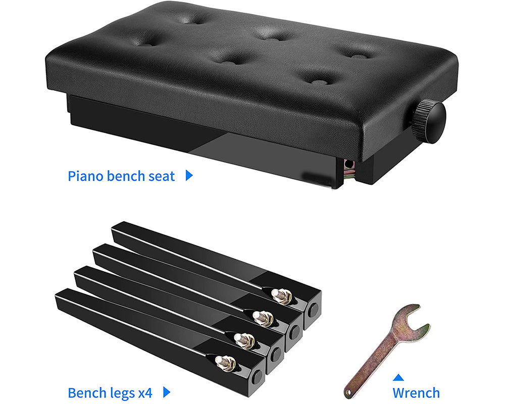 Piano stool placed beside a piano in a New Zealand home