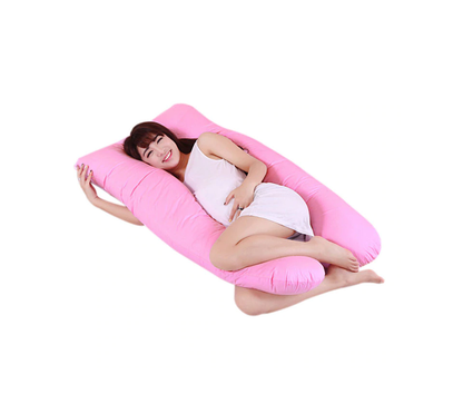 Pregnancy pillow compressed in packaging for shipping