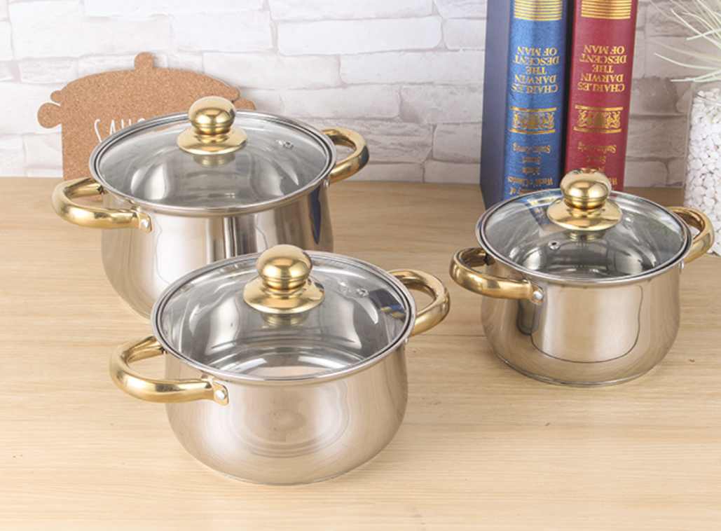 Cookware Set for Induction Electric and Gas Cooktops