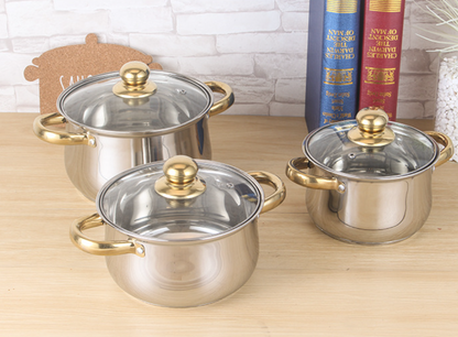 Cookware Set for Induction Electric and Gas Cooktops