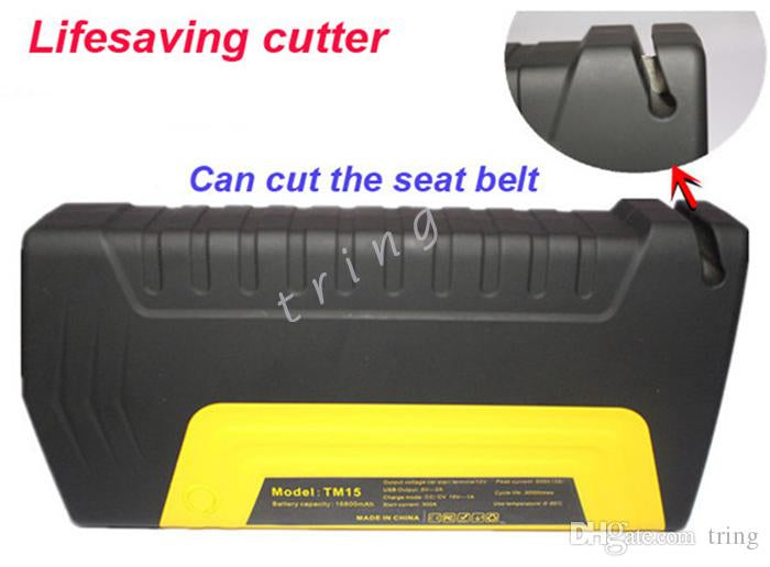 Top view of car jump starter highlighting compact size and ports
