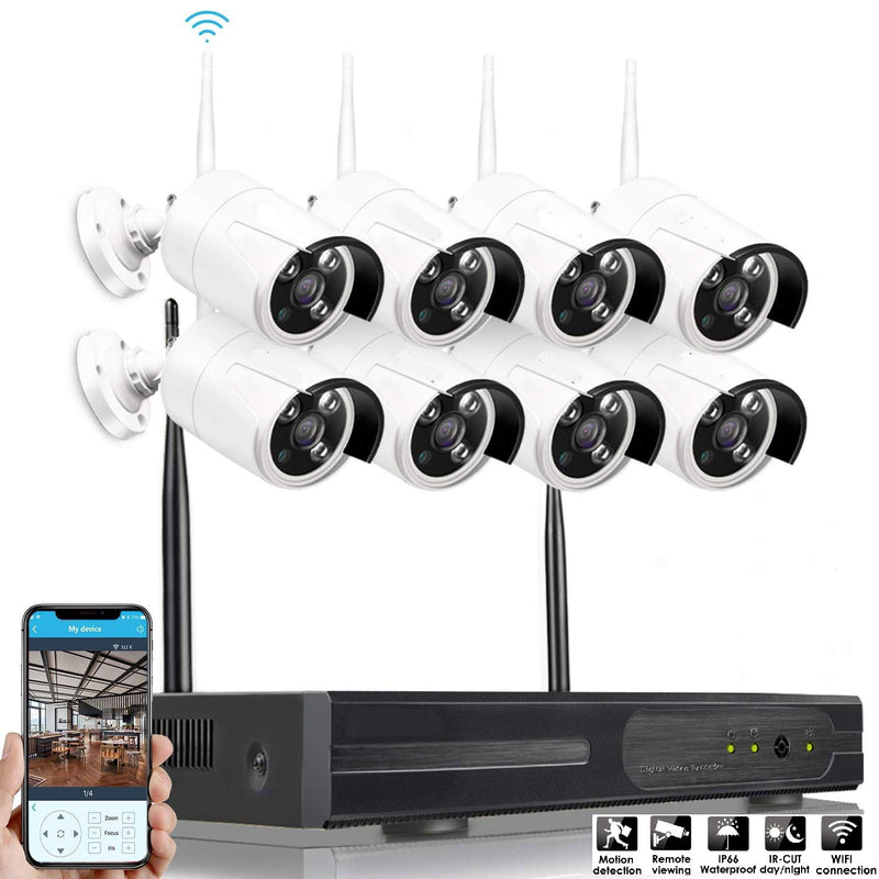 Wireless Security Camera System 8 Camera