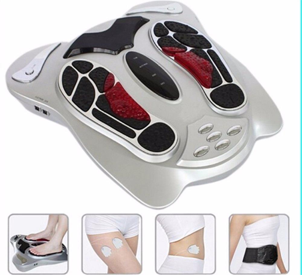 Foot massager demonstrating pulse massage function in use