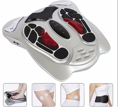 Foot massager demonstrating pulse massage function in use