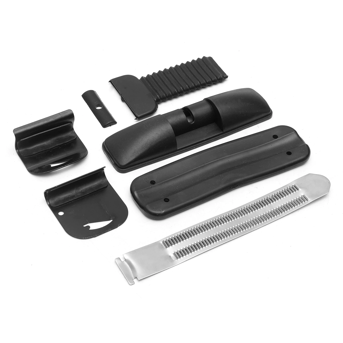 Universal roof rack with rubber protective pads installed