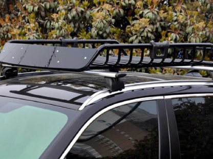 View of universal roof rack basket U-bolts and mounting kit